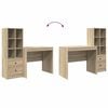 vidaXL Bureau avec tiroir 2 pcs Chêne Sonoma