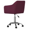vidaXL Chaises pivotantes &agrave; manger lot de 6 violet tissu