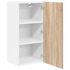 vidaXL Armoire suspendue Ch&ecirc;ne Sonoma et Blanc 40 x 31 x 80 cm