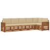 vidaXL Ensemble de canap&eacute;s d'ext&eacute;rieur 6 pc Naturel et Beige Polyester
