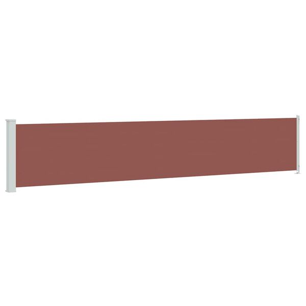 vidaXL Auvent lat&eacute;ral r&eacute;tractable de patio 117x600 cm Marron