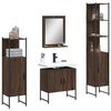 vidaXL Ensemble d'armoires de salle de bain 4 pcs ch&ecirc;ne marron