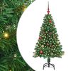 vidaXL Sapin de No&euml;l artificiel Vert 150 cm PVC, Acier et Plastique