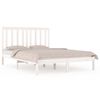 vidaXL Cadre de lit sans matelas blanc bois massif
