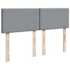 vidaXL Sommier &agrave; lattes de lit avec matelas Gris clair 160x200cm Tissu