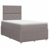 vidaXL Lit boxspring avec matelas Taupe 120 x 190 cm Tissu