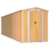 vidaXL Abri de jardin Marron clair 192x689x223 cm Acier galvanis&eacute;
