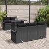 vidaXL Ensemble de canap&eacute; de jardin 6 pcs Noir Poly Rattan