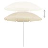 vidaXL Parasol de jardin avec m&acirc;t en acier sable 180 cm
