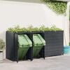 vidaXL Rangement de poubelle &agrave; roulettes pour 4 poubelles Anthracite