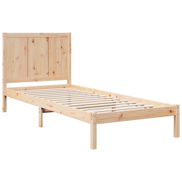 vidaXL Cadre de lit extra long sans matelas 100x210 cm bois massif