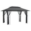 vidaXL Belv&eacute;d&egrave;re avec parois lat&eacute;rales anthracite 400x300x270 cm acier