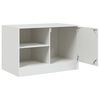 vidaXL Meubles TV 2 pcs blanc 67x39x44 cm acier