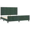 vidaXL Cadre de lit sans matelas vert fonc&eacute; 160x200 cm velours