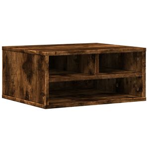 vidaXL Support d'imprimante ch&ecirc;ne fum&eacute; 49x40x22,5 cm bois d'ing&eacute;nierie