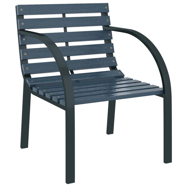 vidaXL Chaises de jardin lot de 2 Gris Bois