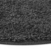 vidaXL Tapis Shaggy Anti-d&eacute;rapant Gris fonc&eacute; 160 x 160 cm PP