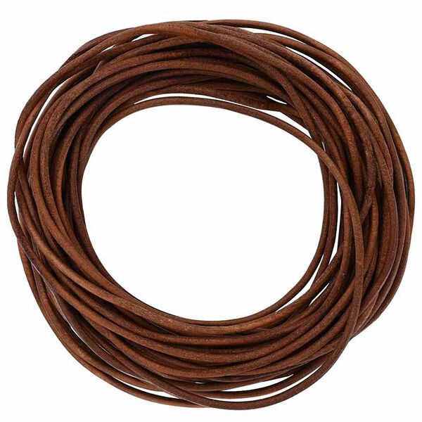 vidaXL Corde en Cuir Marron Clair Ø3 mm x 50 m Cuir
