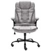 vidaXL Chaise de bureau gris clair similicuir daim