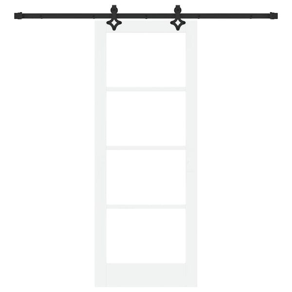 vidaXL Porte coulissante ORKDAL Blanc et Noir 78 x 202 cm