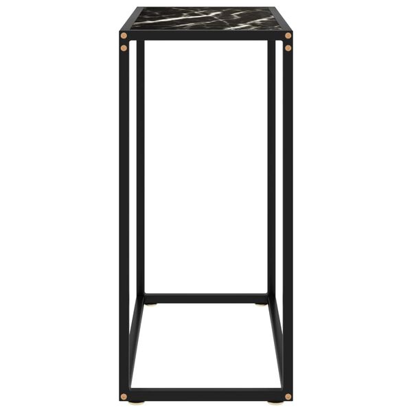 vidaXL Table console Noir 60x35x75 cm Verre tremp&eacute;