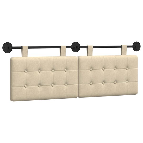 vidaXL T&ecirc;te de lit suspendue Montage mural tissu