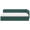 vidaXL Cadre de lit d'angle Vert fonc&eacute; 100 x 200 cm Velours
