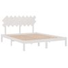 vidaXL Cadre de lit sans matelas blanc 160x200 cm bois massif