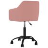 vidaXL Chaises pivotantes &agrave; manger lot de 2 Rose Velours