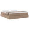 vidaXL Lit avec rangement et matelas Cappuccino 180 x 200 cm