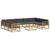 vidaXL Ensemble de canap&eacute;s d'ext&eacute;rieur 10 pcs Blanc et anthracite
