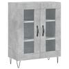 vidaXL Buffet gris béton 69,5x34x90 cm bois d'ingénierie