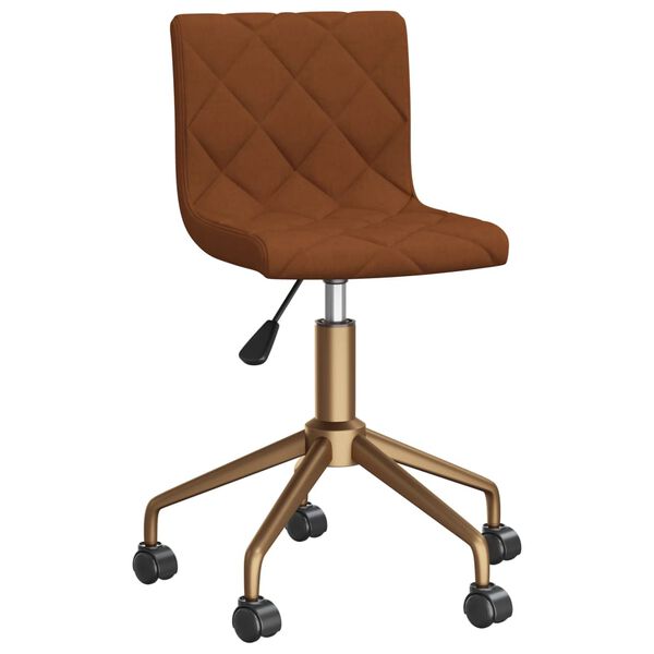 vidaXL Chaises pivotantes &agrave; manger lot de 2 marron velours