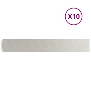vidaXL Bordures de pelouse 10 pcs 15x103 cm acier inoxydable