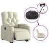 vidaXL Fauteuil inclinable &eacute;lectrique cr&egrave;me similicuir