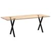 vidaXL Pieds de table &agrave; manger en forme de X, 2 pi&egrave;ces, noir, 50 x (72-73) cm, acier