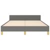 vidaXL Cadre de lit sans matelas gris fonc&eacute; 140x200 cm tissu