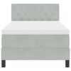 vidaXL Lit &agrave; ressorts avec matelas Gris clair 100 x 200 cm Velours