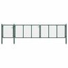 vidaXL Portail de jardin en acier vert 500 x 75 cm