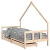 vidaXL Cadre de lit d'enfants et tiroirs 90x190 cm bois de pin massif