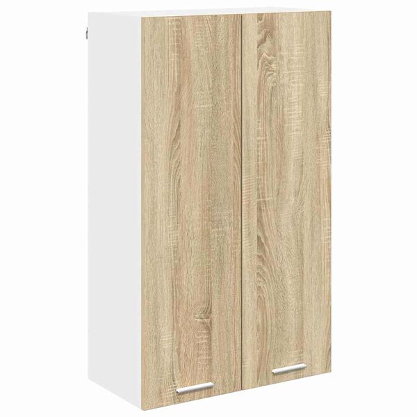 vidaXL Armoire suspendue avec stockage Ch&ecirc;ne Sonoma 60 x 31 x 100 cm