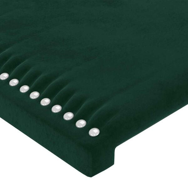 vidaXL T&ecirc;te de lit Vert fonc&eacute; 100x5x78/88 cm Velours