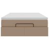 VidaXL Cadre de lit ottoman et matelas cappuccino 120x190cm similicuir