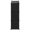 vidaXL Cubes de rangement 9 pcs avec portes noir PP