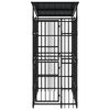 vidaXL Chenil d'ext&eacute;rieur avec toit pour chiens Acier 1,84 m&sup2;