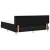 vidaXL Lit &agrave; ressorts avec matelas Noir 200 x 180 cm Polyester