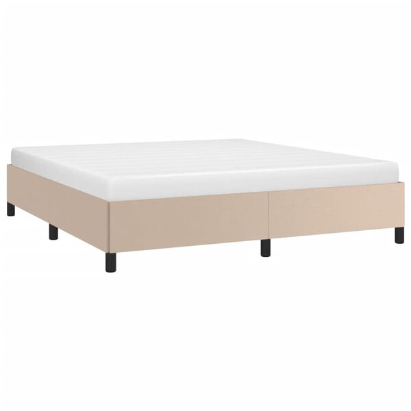 vidaXL Cadre de lit sans matelas cappuccino 180x200 cm similicuir