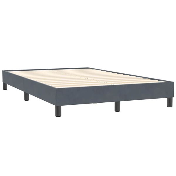 vidaXL Sommier à lattes de lit et matelas gris foncé 120x210cm velours