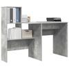 vidaXL Bureau Gris béton 131,5 x 50 x 106,5 cm Bois d'ingénierie