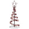vidaXL Sapin de No&euml;l &agrave; LED avec boules 80 LED blanc chaud 120 cm